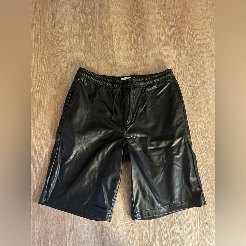 Men’s leather basketball shorts